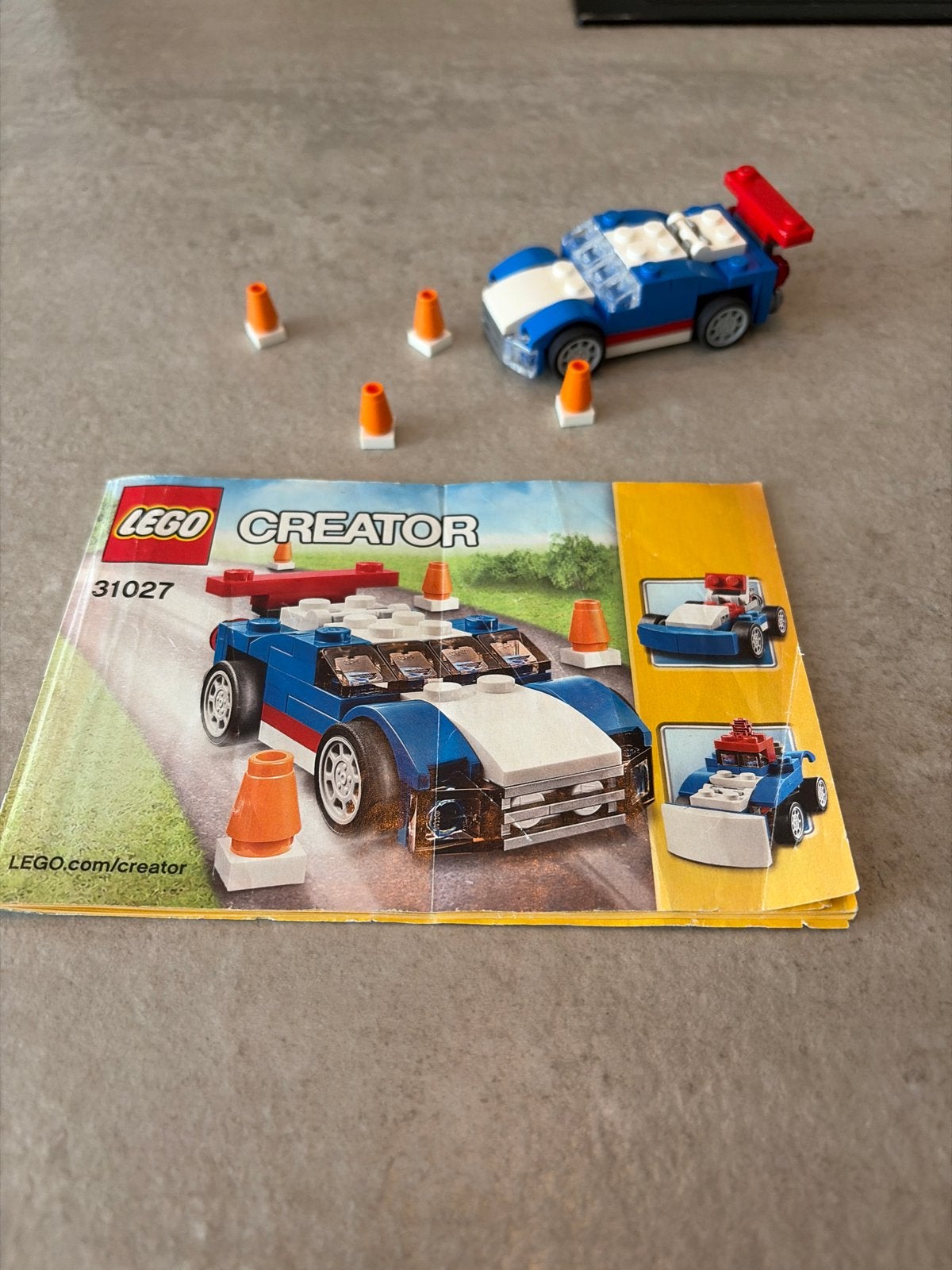 Lego Creator 31027 Blauwe Raceauto 3-in-1, Gebruikt, Lego, Ophalen of Verzenden, Compleet