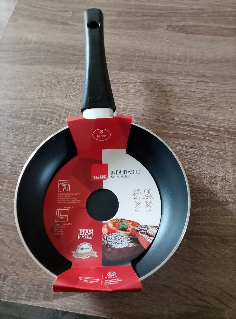 Ibili Indubasic Koekenpan 16 cm, Huis en Inrichting, Keuken | Potten en Pannen, Nieuw, Ophalen of Verzenden, Rvs, Keramische plaat