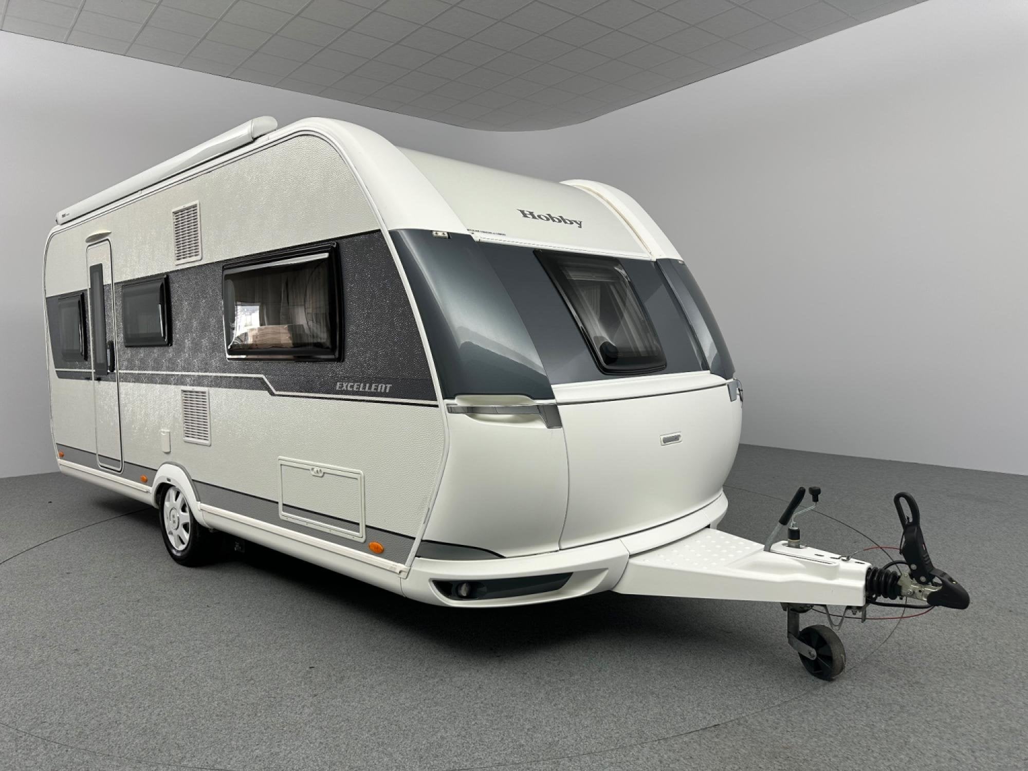 Hobby Excellent 495 UL Cassetteluifel Mover Voortent, Caravans en Kamperen, Caravans, Vast bed, Hordeur, Rondzit, Hobby
