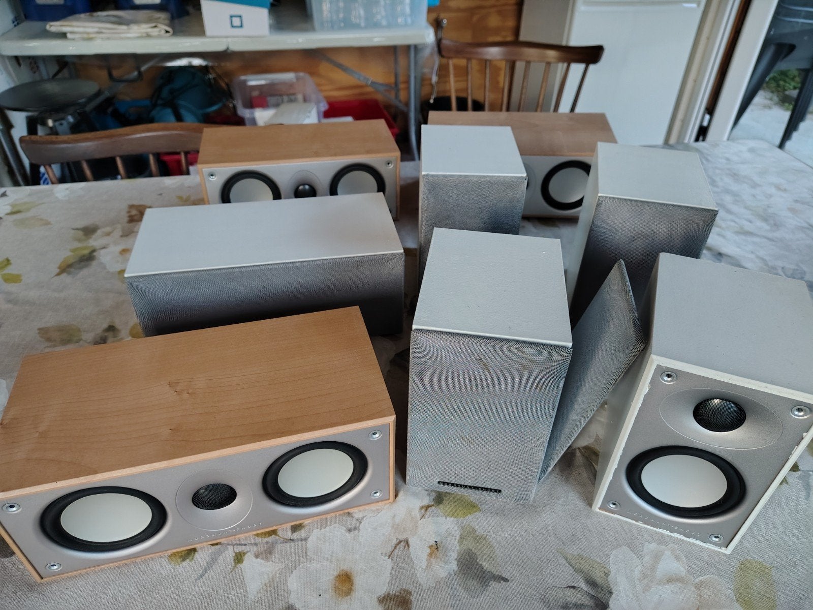 Set 4 x Mordaunt Short MS304 center & 4 x MS302 surround, Audio, Tv en Foto, Luidsprekers, Gebruikt, Ophalen of Verzenden, 60 tot 120 watt