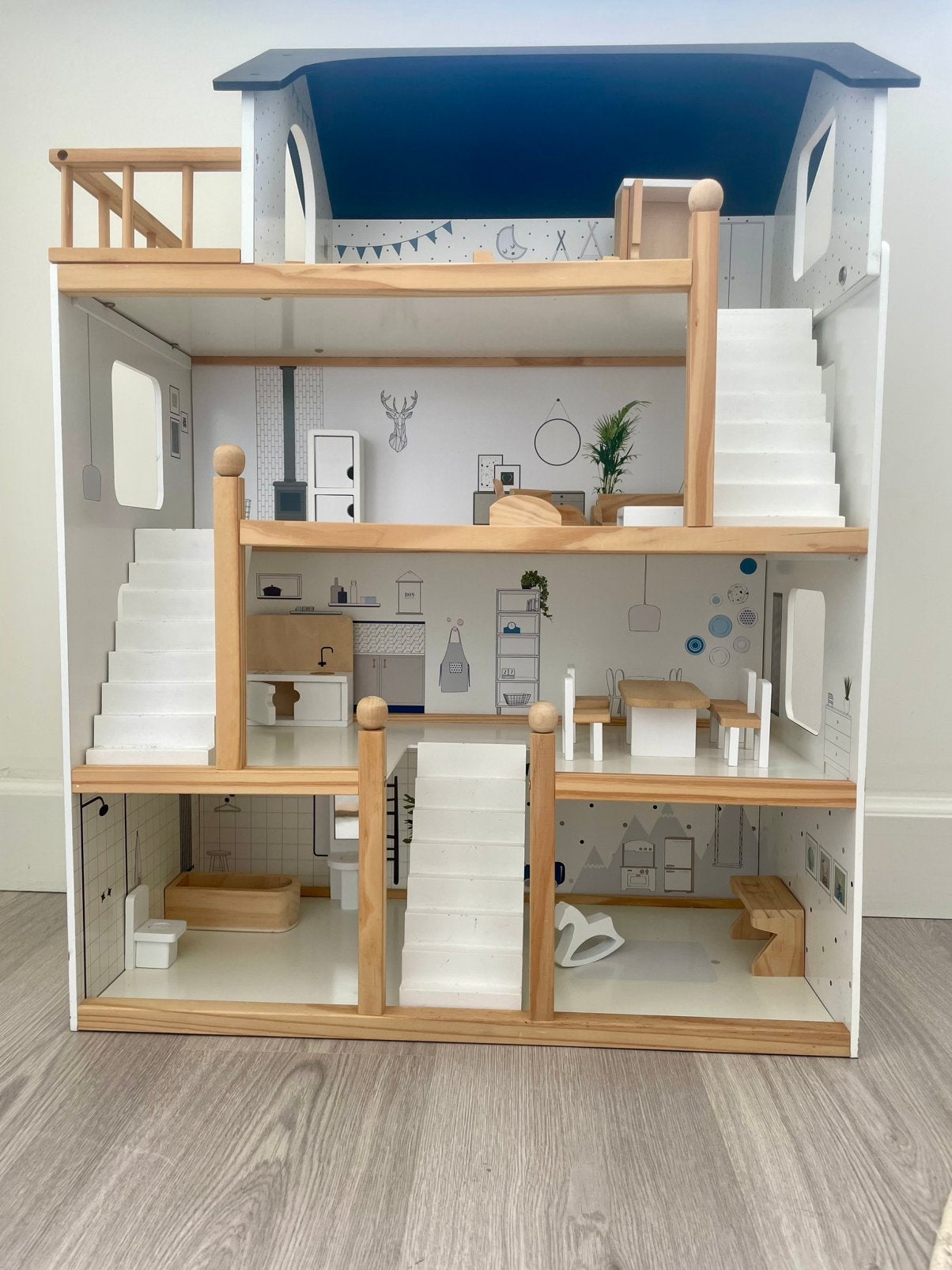XL houten poppenhuis Petite Amélie, Kinderen en Baby's, Speelgoed | Poppenhuizen, Ophalen, Zo goed als nieuw, Poppenhuis