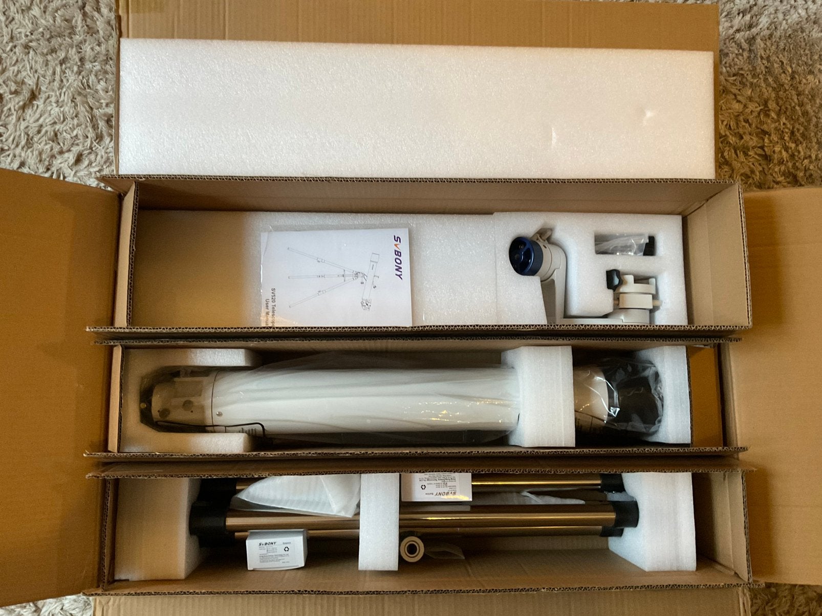 SVBony SV520 Complete Starterset. Nieuw in doos., Audio, Tv en Foto, Optische apparatuur | Telescopen, Ophalen, Lenzentelescoop (refractor)