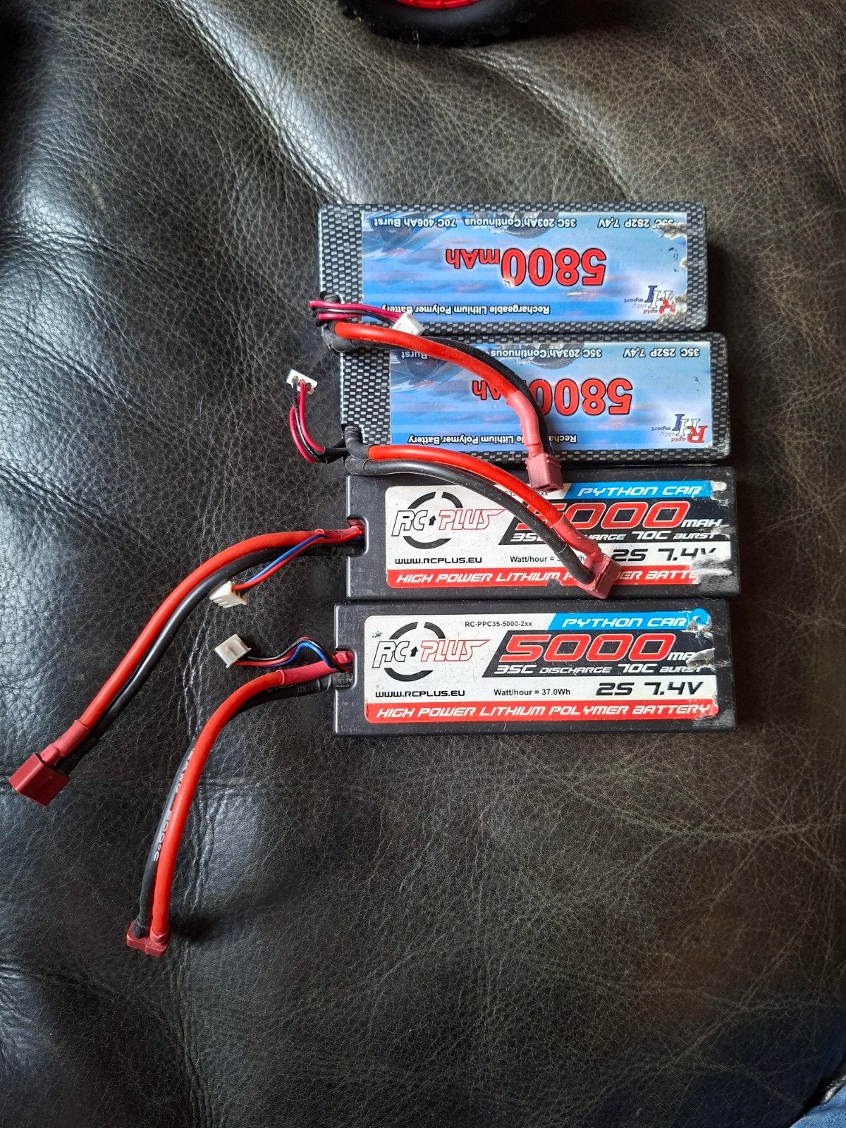 RC Lipo Accu's - 2x 5800mAh, 2x 5000mAh, Ophalen of Verzenden, Gebruikt, Onderdeel