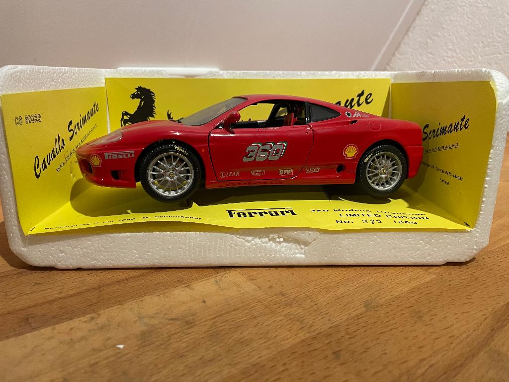 1:18 Schaalmodel Ferrari 360 Challenge Stradale MS Edition, Ophalen of Verzenden, Zo goed als nieuw, Auto, Bburago