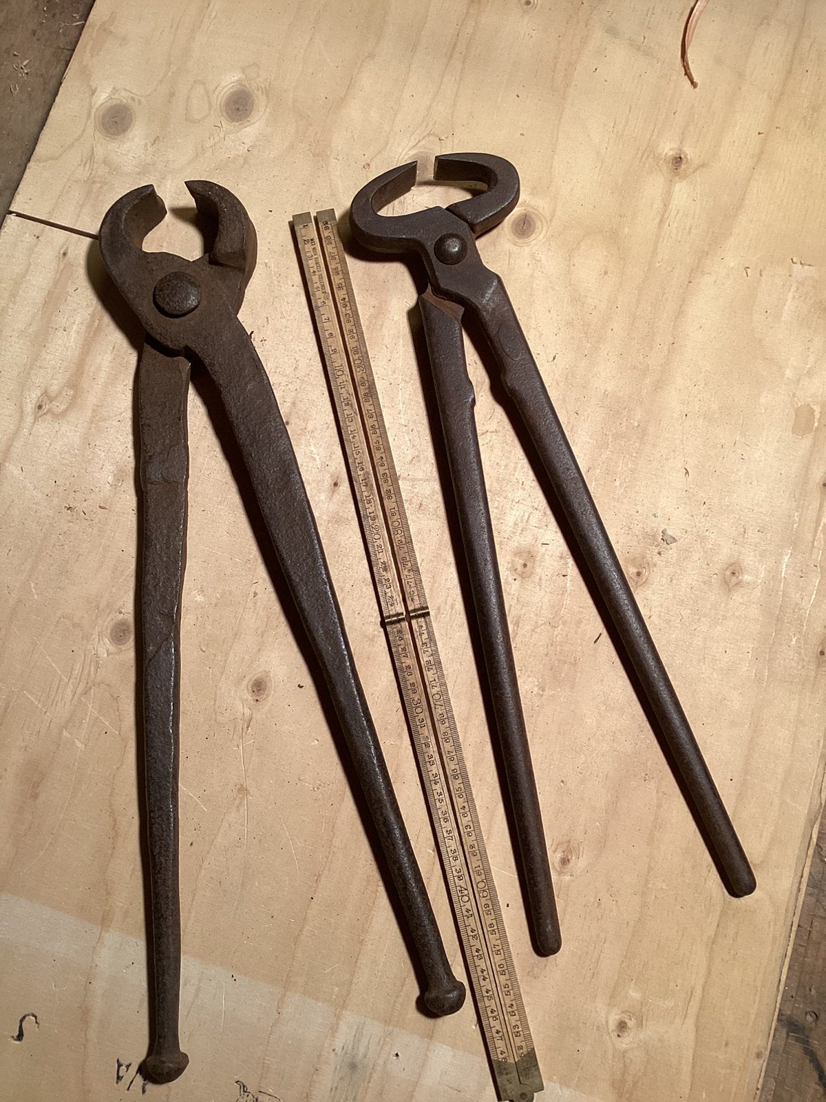 Antieke smidstang/ nijptang/ smeedtang, Antiek en Kunst, Ophalen of Verzenden
