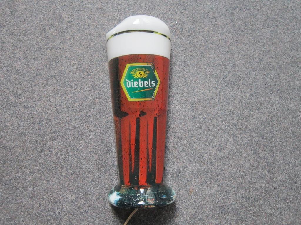 DIEBELS BIER LAMP LICHTRECLAME, Verzamelen, Biermerken, Ophalen, Gebruikt, Overige typen, Overige merken