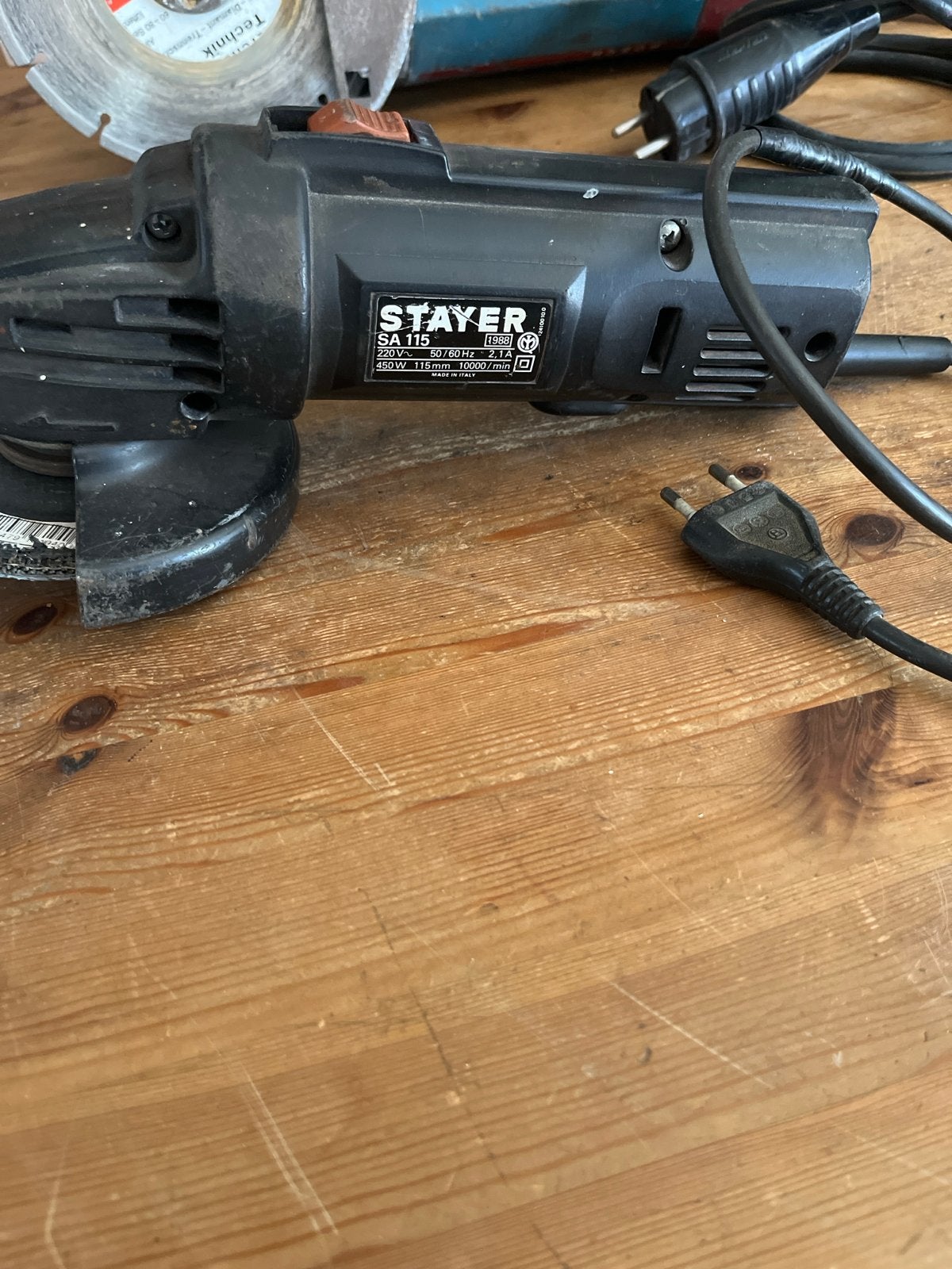 Haakse slijper stayer sa115, Doe-het-zelf en Verbouw, Gereedschap | Slijpmachines, Ophalen, Gebruikt, Minder dan 700 watt, Haakse handslijpmachine