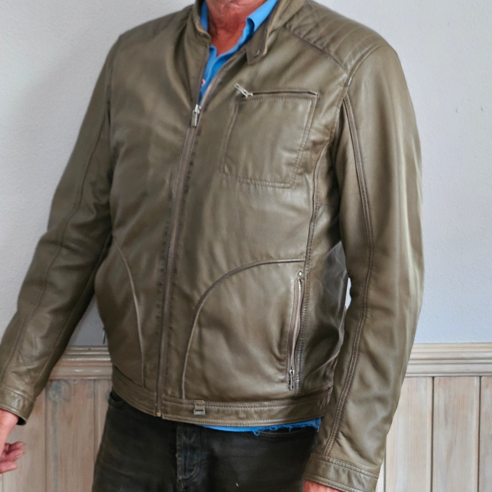 heren leren jas, Kleding | Heren, Maat 52/54 (L), Overige kleuren, ARMA, Ophalen of Verzenden