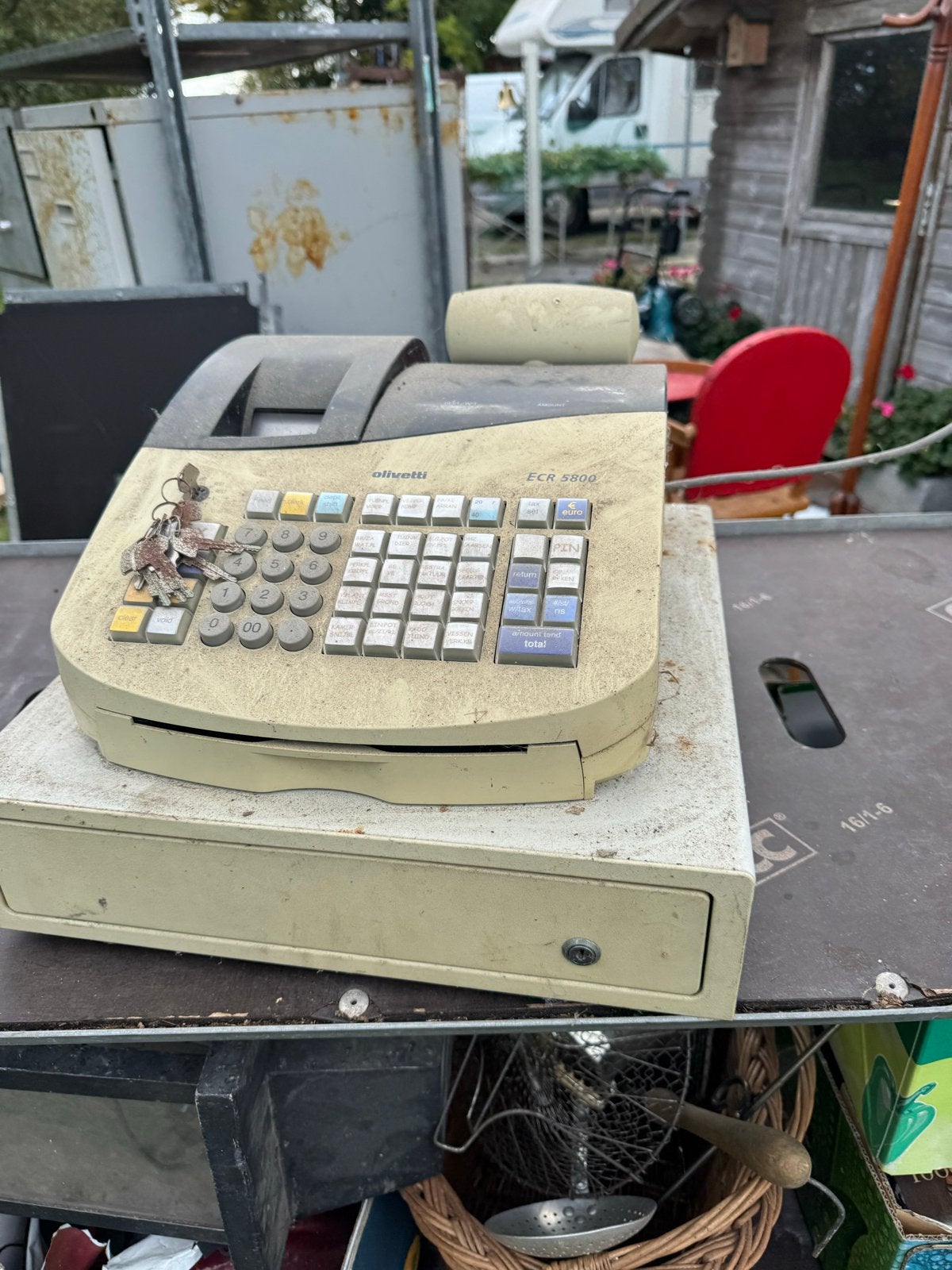 Olivetti ECR 5800 Kassa - Werkt, moet schoongemaakt, Ophalen