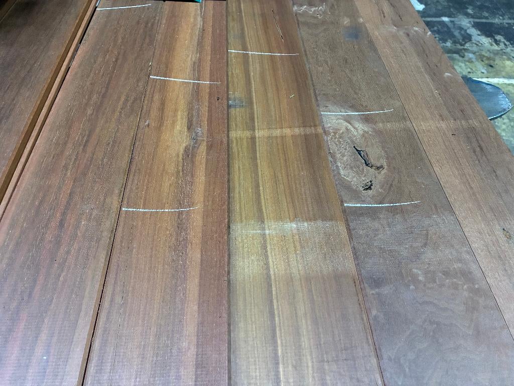vlonderplanken-damwand-Hardhout-Massaranduba-32x132 mm, Tuin en Terras, Palen, Balken en Planken, Ophalen, Overige typen, Nieuw
