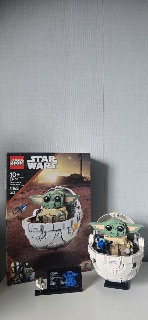 Lego | 75403 | Grogu with Hover Pram, Kinderen en Baby's, Speelgoed | Duplo en Lego, Zo goed als nieuw, Lego, Complete set, Compleet
