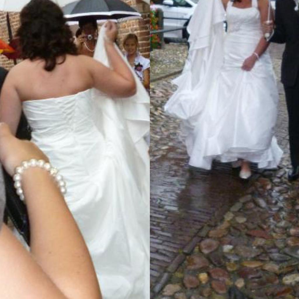 Marylise trouwjurk maat 42, Kleding | Dames, Ophalen, Zo goed als nieuw, Wit, Trouwjurk