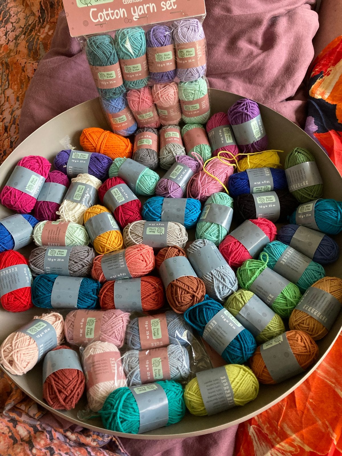 Ruim 50 nieuwe 10 gr. bolletjes katoen garen, Hobby en Vrije tijd, Ophalen, Nieuw, Breien of Haken, Wol of Garen