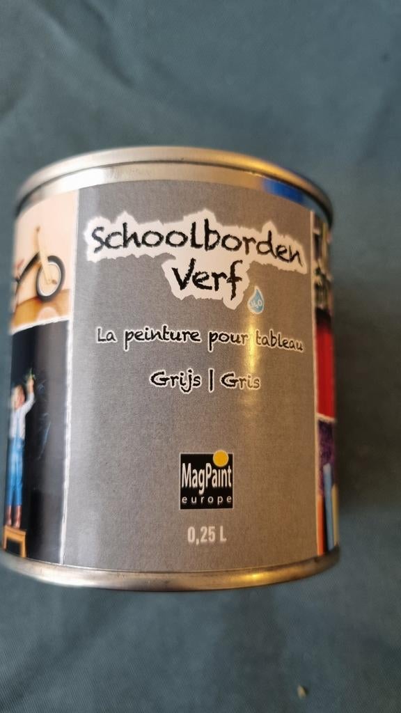 Schoolborden verf. 0,25L. Grijs., Ophalen of Verzenden, Grijs
