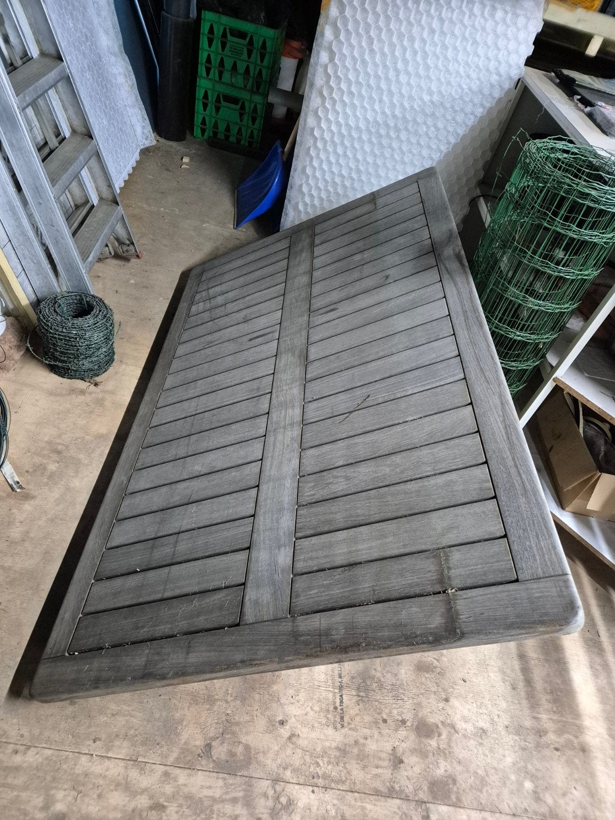Hardhouten tuintafelblad - Gebruikt, Ophalen, Gebruikt, 100 tot 150 cm, Rustiek