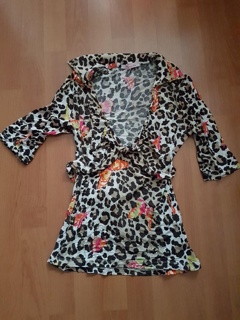 Blugirl Folies sexy tijgerprint top - IT44, Kleding | Dames, Tops, Maat 38/40 (M), Bruin, Ophalen of Verzenden, Zo goed als nieuw