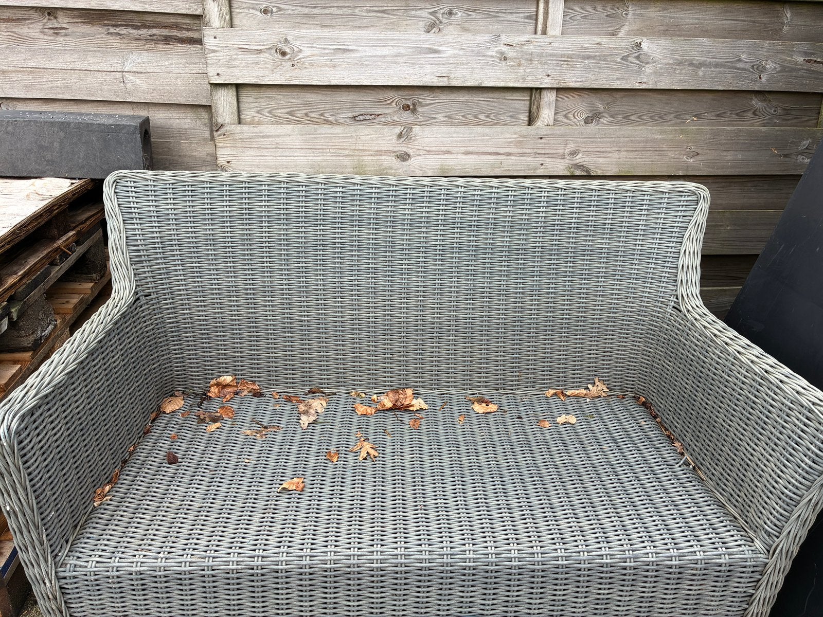 Wicker tuinbank, Tuin en Terras, Tuinbanken, Ophalen, Gebruikt, Wicker