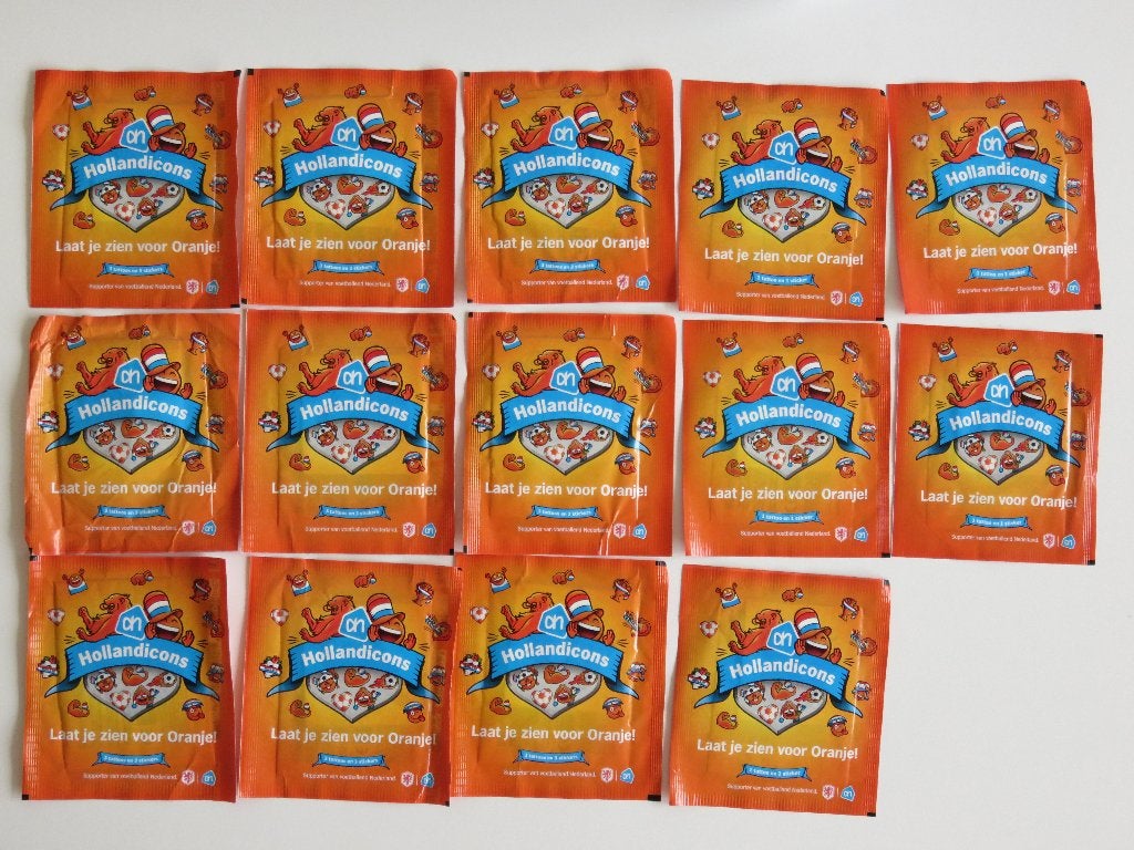 AH hollandicons 32 tattoos en 32 stickers, Verzamelen, Supermarktacties, Albert Heijn, Ophalen of Verzenden