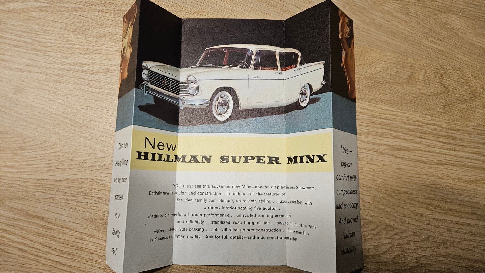 Hillman Super Minx folder, Ophalen of Verzenden, Zo goed als nieuw, Overige merken