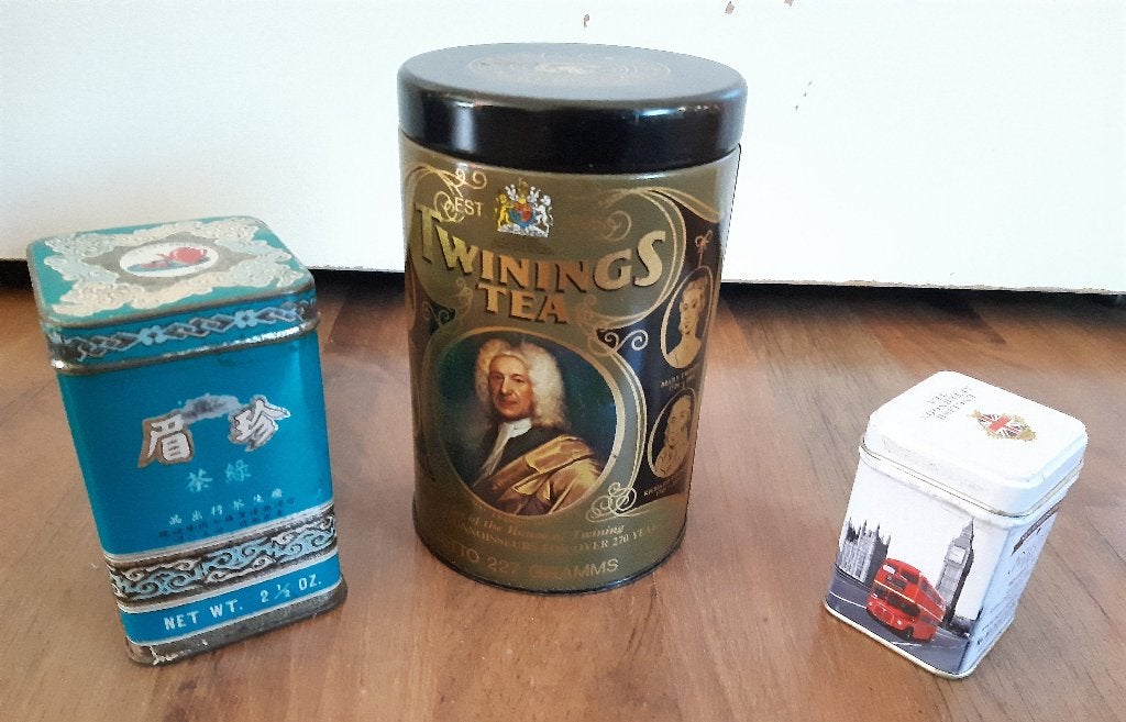 theeblikken Twinings, Kwong Sang en afternoon tea, Ophalen of Verzenden, Gebruikt, Thee, Overige merken