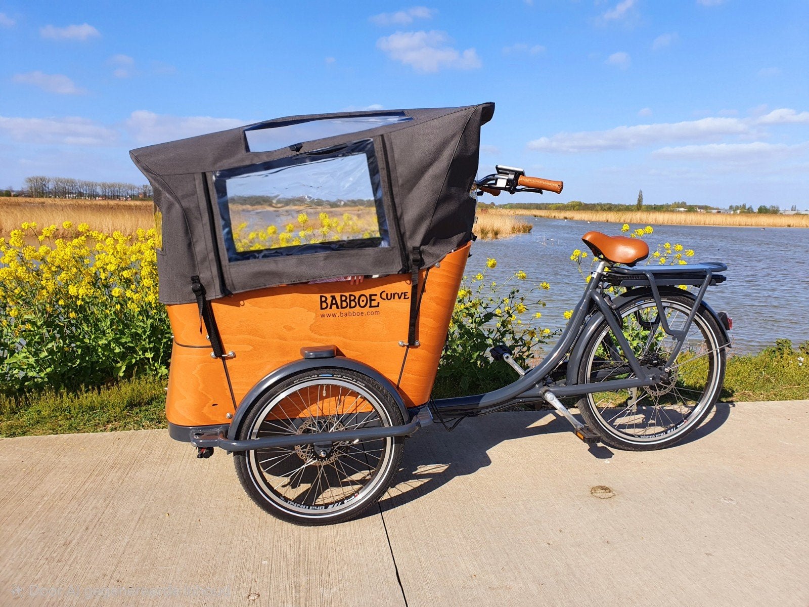 Babboe Curve-E Bakfiets | Goedgekeurd ✅, Fietsen en Brommers, Fietsen | Bakfietsen, 4 kinderen of meer, Huif, Zo goed als nieuw
