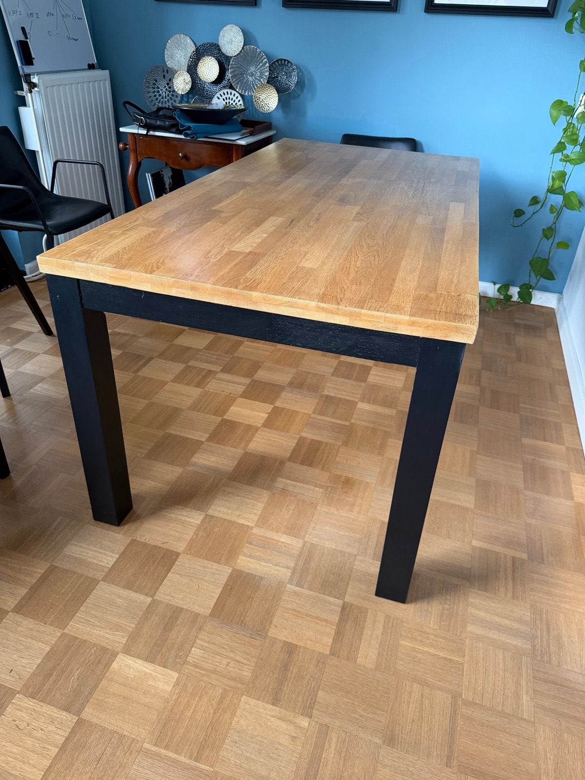 eettafel met zwart onderstel, Verzenden, 50 tot 100 cm, Vijf personen of meer, 150 tot 200 cm