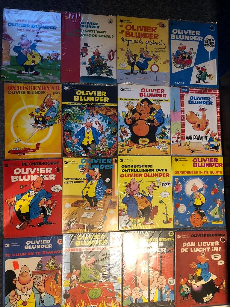 Partij vintage strips van Oliver Blunder, Meerdere stripboeken, Ophalen of Verzenden, Gelezen