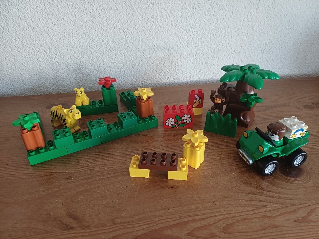 Duplo set in de dierentuin bij de apen en tijgers, Ophalen of Verzenden, Zo goed als nieuw, Overige typen, Duplo