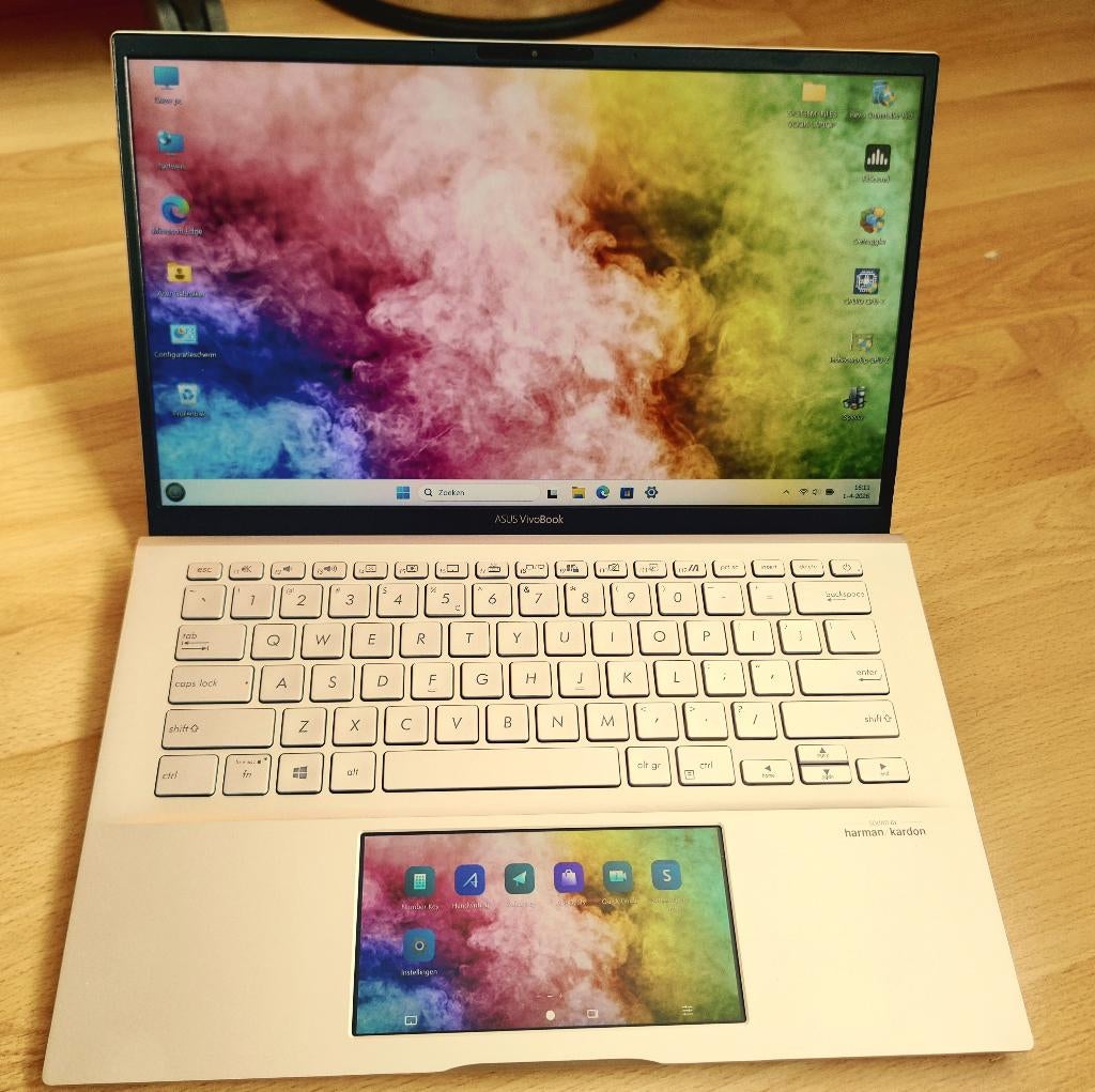 ASUS ViviBook 14 /kleur screenpad/i5-8265/8gb/238nvme/wifi6, Computers en Software, Windows Laptops, Qwerty, 8 GB, Asus vivibook