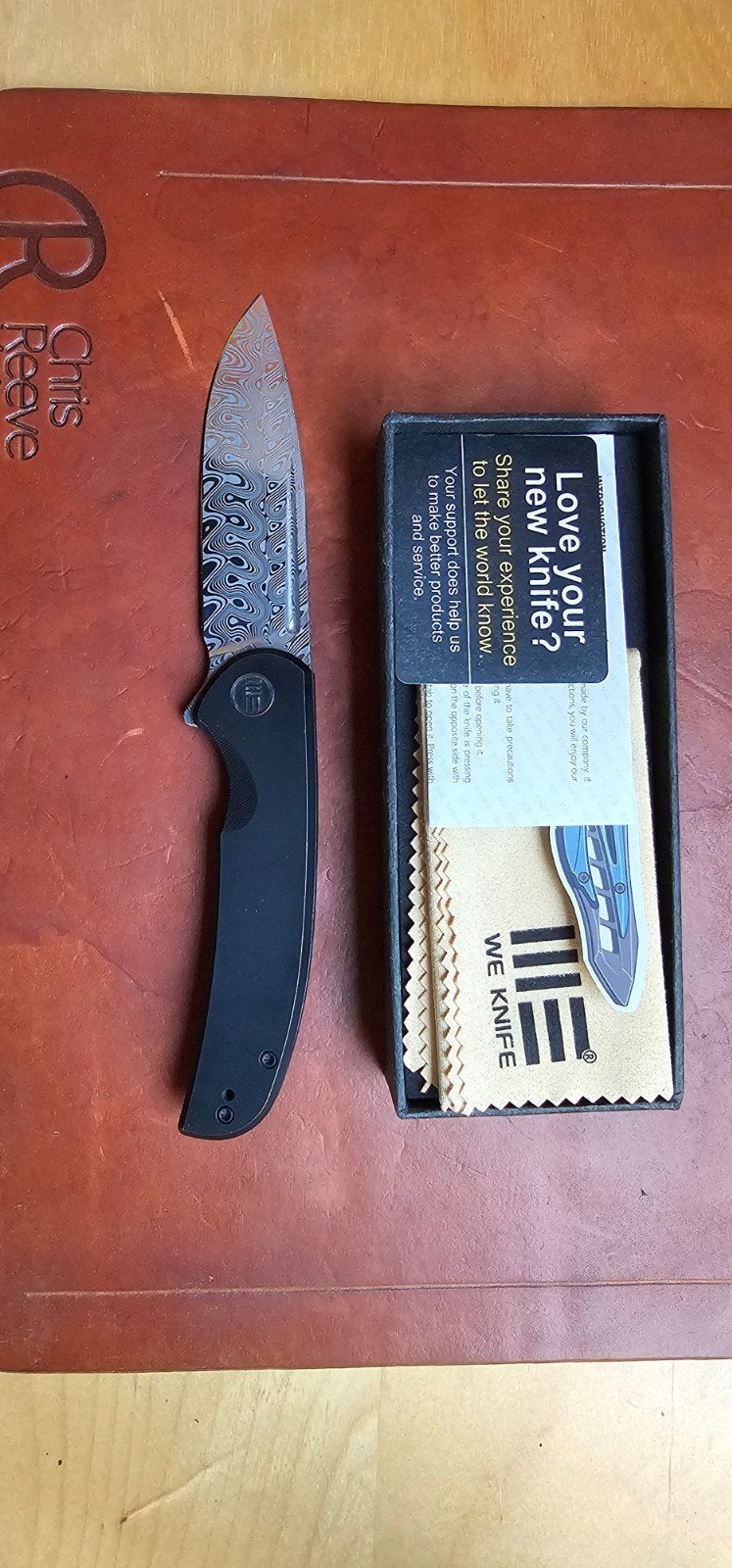 WE Knife Beacon Hakkapella Damasteel, Ophalen of Verzenden, Zo goed als nieuw
