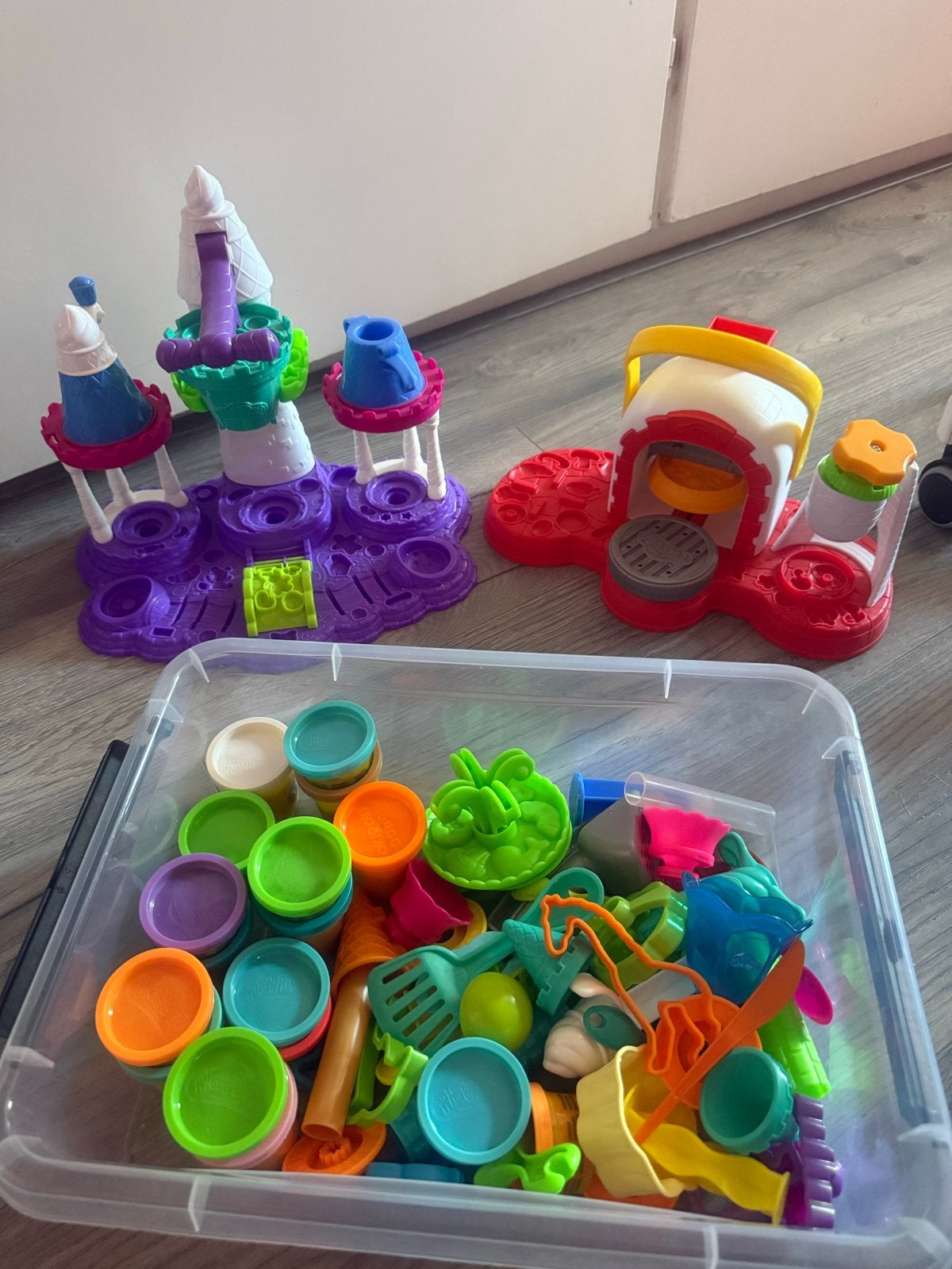 Grote Klei Set met Play-Doh Ijsset en Pizzeria, Ophalen, Gebruikt, Knutselen