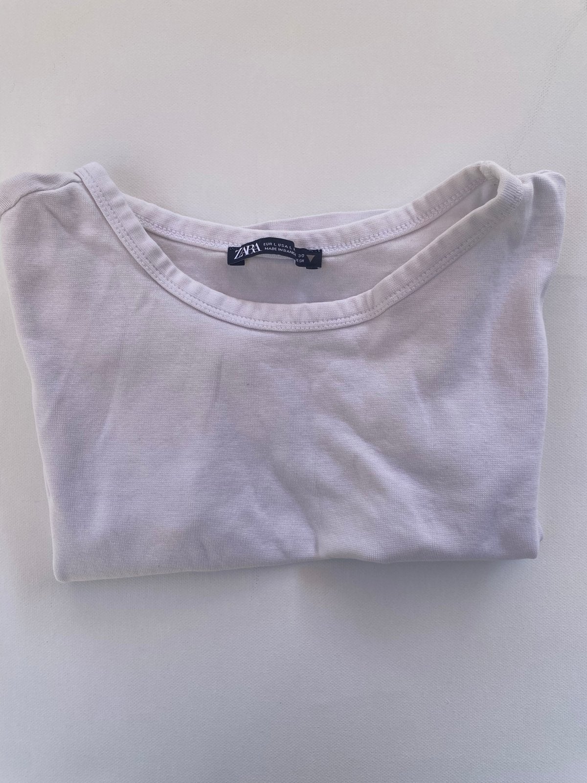 Zara crop top maat L, Wit, Maat 42/44 (L), Ophalen of Verzenden, Zo goed als nieuw