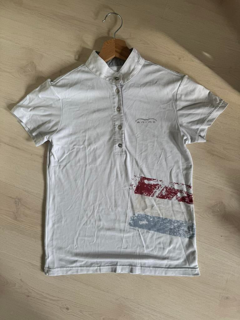 Animo wedstrijd shirt, Wit, Ophalen of Verzenden, Korte mouw, Maat 36 (S)