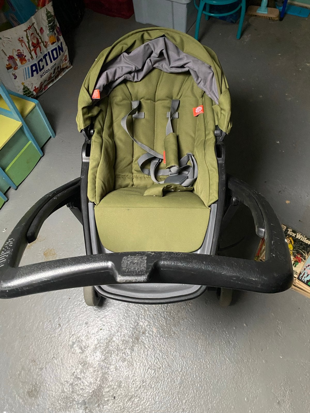 Greentom Reversible Olive Kinderwagen met Regenhoes, Kinderen en Baby's, Ophalen, Gebruikt, Kinderwagen, Overige merken