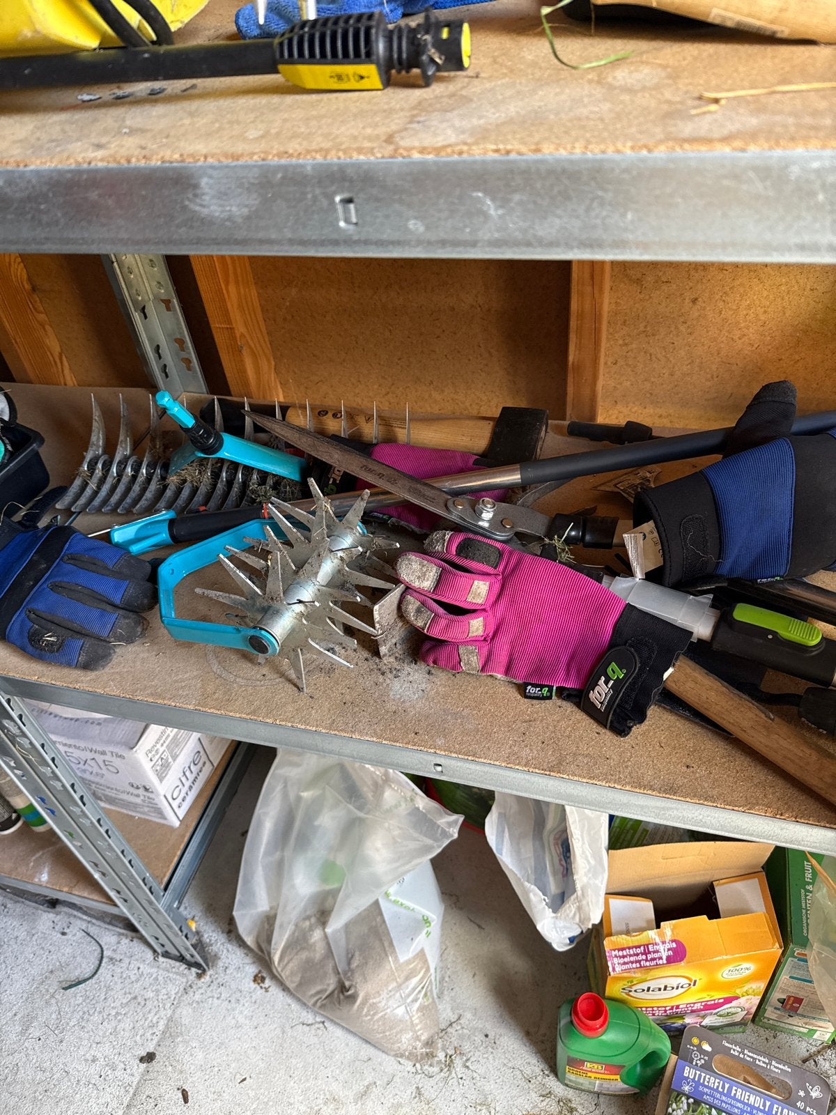 Diverse tuingereedschap: harken, schoffel, spade, cultivator, Tuin en Terras, Ophalen, Gebruikt, Hark