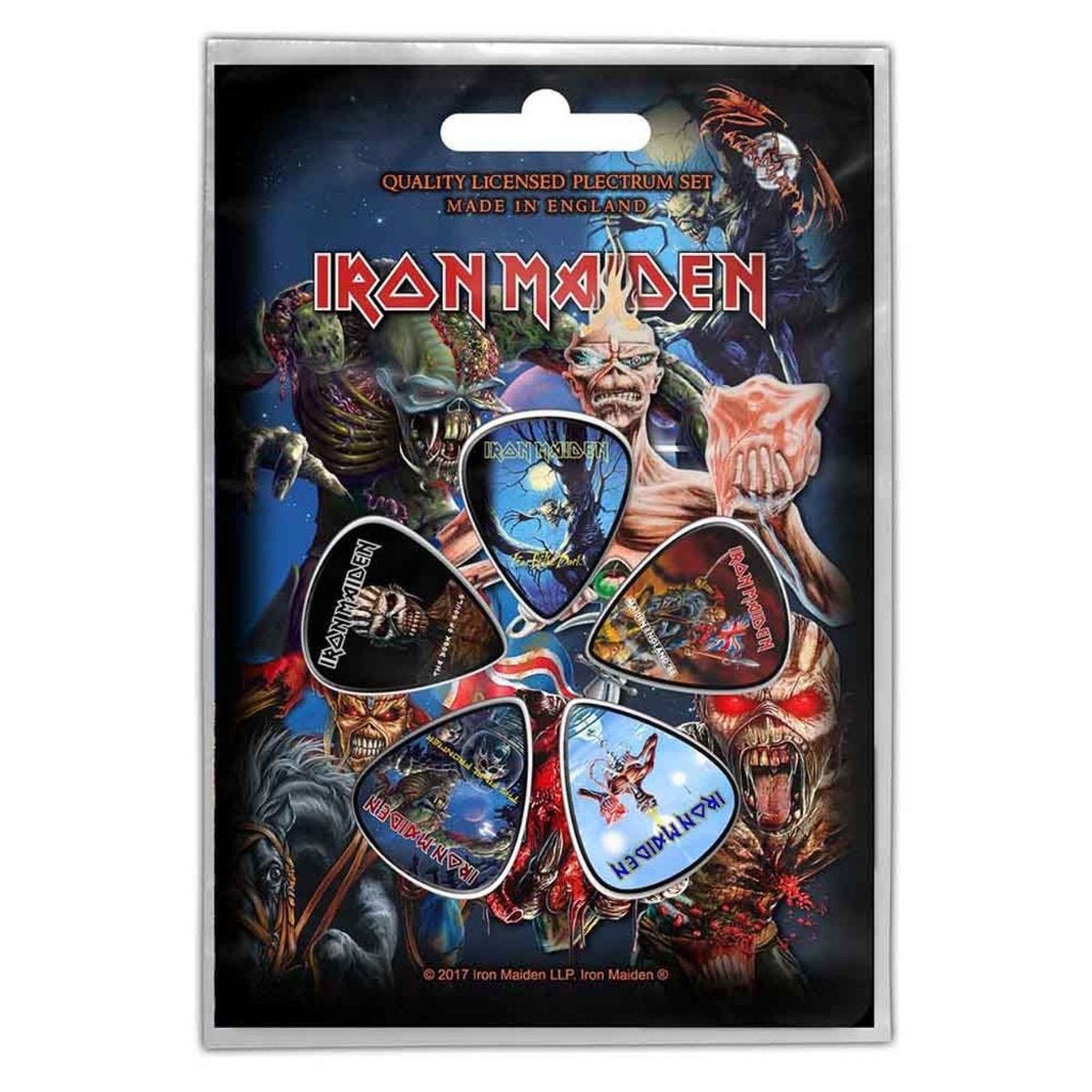 Iron Maiden Albums plectrum pack gitaar plectrums band, Info@deconoord.nl, Deco Noord, Nieuw, Ophalen of Verzenden