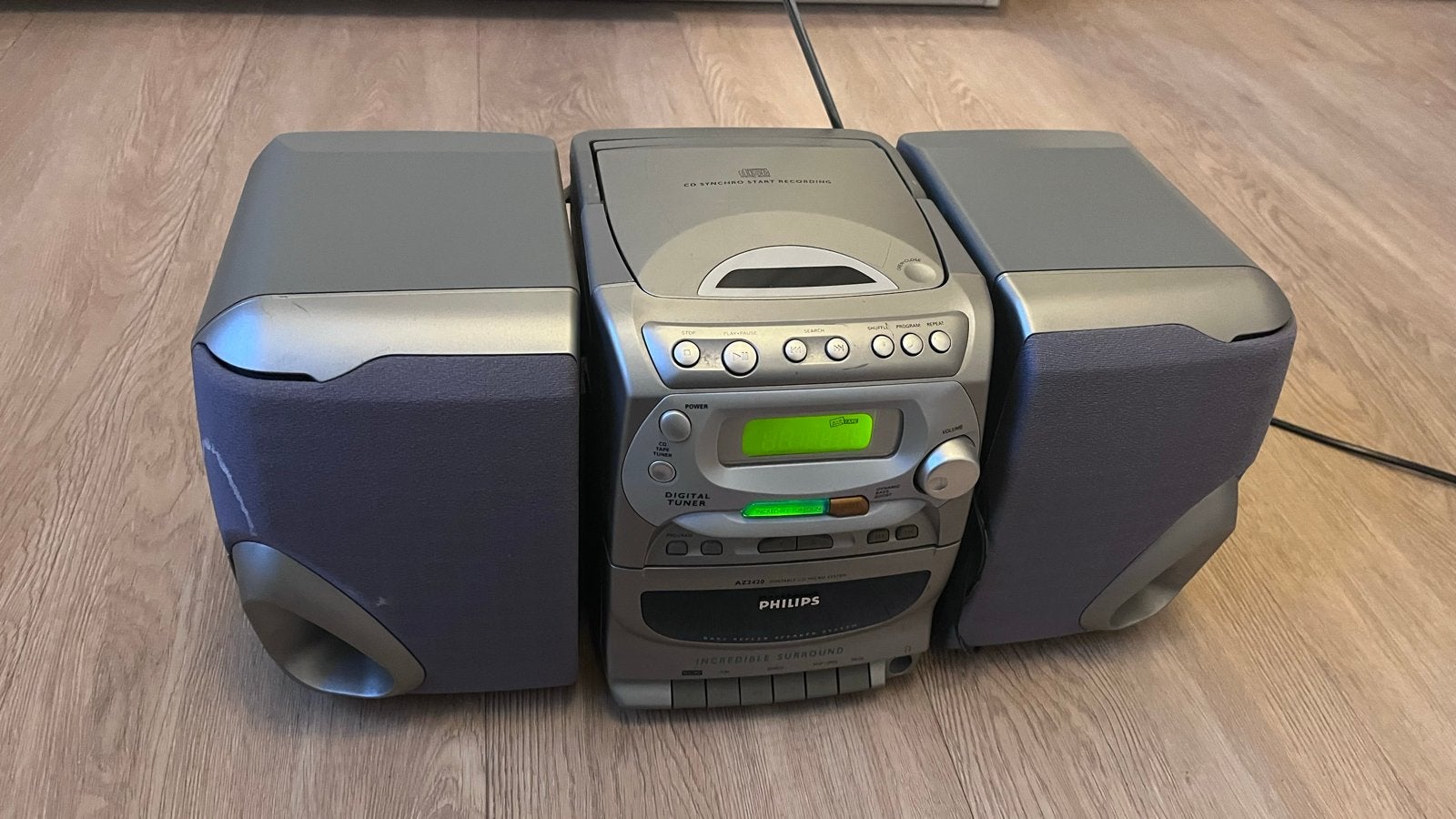 Philips AZ3400 Microset met CD, Cassette en Radio, Ophalen, Philips, Gebruikt, Cassettedeck