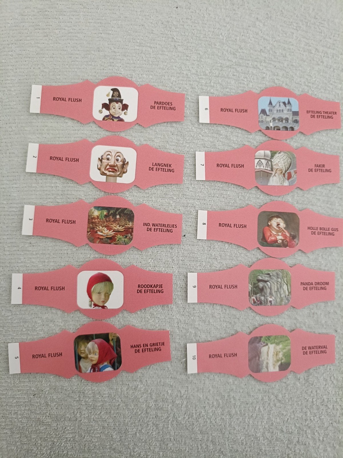 Efteling sigarenbandjes, Ophalen of Verzenden, Sigarenbandjes
