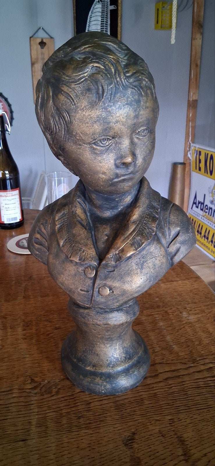 betonnen beeldje kinderbuste Jean Antoine Houdo, Ophalen, Mens