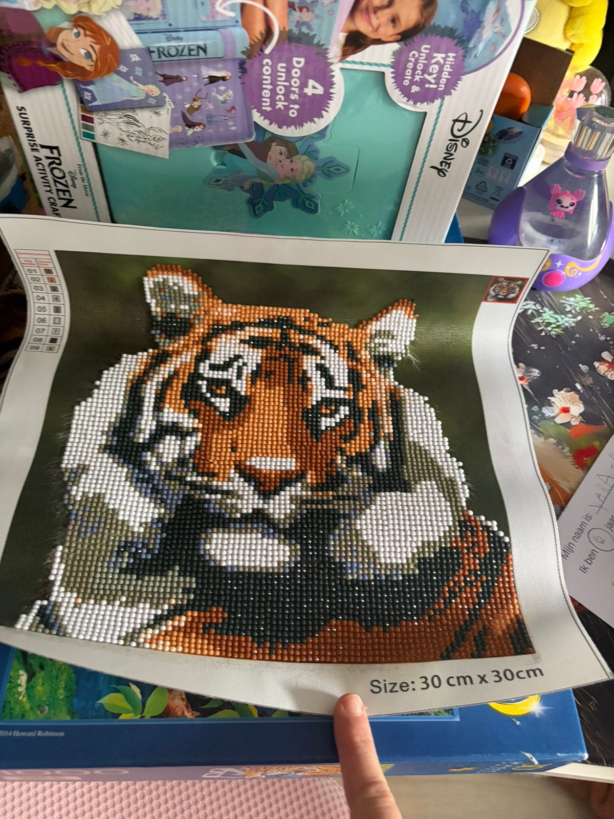 Tijger daimpaiting, Ophalen, Meerkleurig, Zo goed als nieuw, Papier of Karton