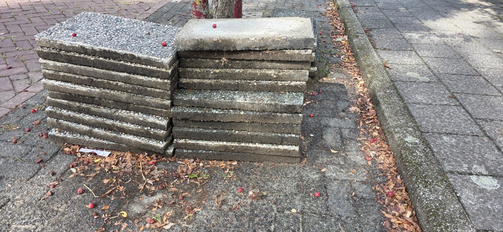 Gebruikte tuin/terrastegels, Tuin en Terras, Tegels en Klinkers, Ophalen, Gebruikt, 10 m² of meer, Beton