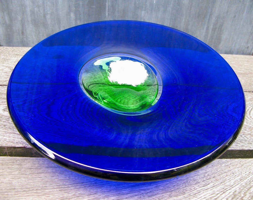 KUNSTSCHAAL TJECHIE HANDGEMAAKT GLASHUIS BERANEK, Glas, Handgemaakt, Ophalen of Verzenden, Schaal