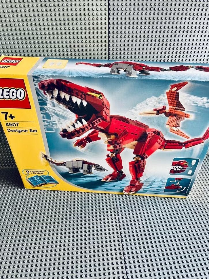 LEGO Designer Set 4507 Prehistoric Creatures, Inclusief instructies, Gebruikt, Overige thema's, Lego
