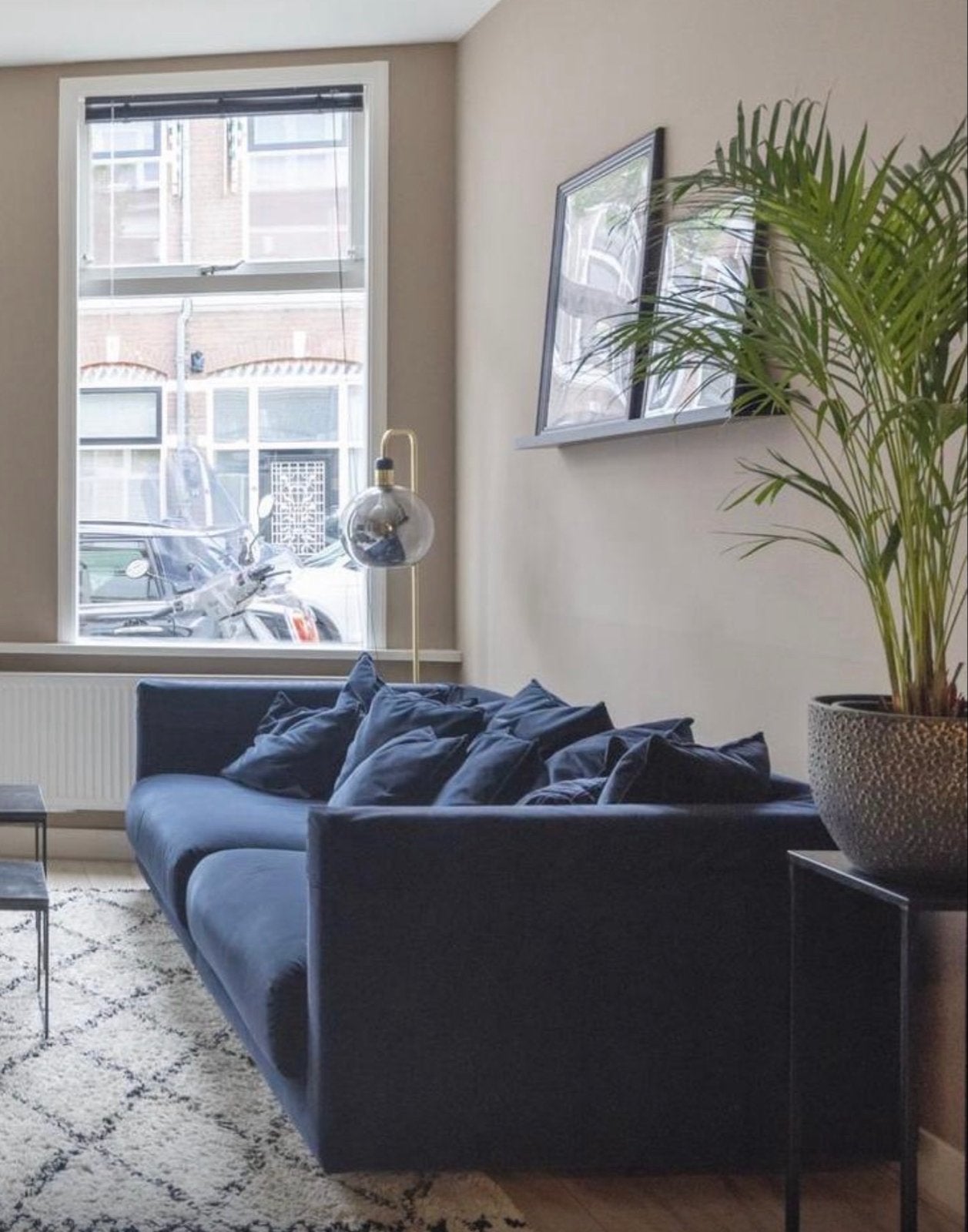 IKEA STOCKHOLM 3-zitsbank - Donkerblauw, Ophalen, Gebruikt, Driepersoons, 75 tot 100 cm
