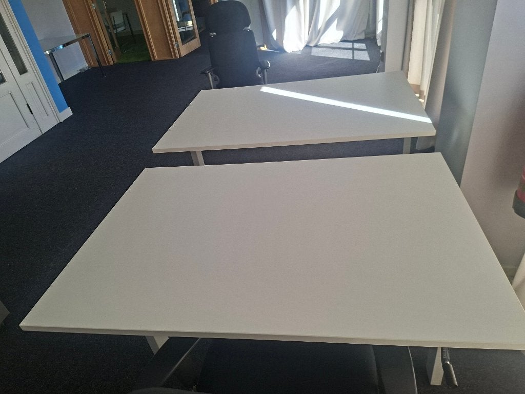 Ahrend Duo Bureau 120 x 80, Huis en Inrichting, Ophalen, 120 cm, Metaal, In hoogte verstelbaar