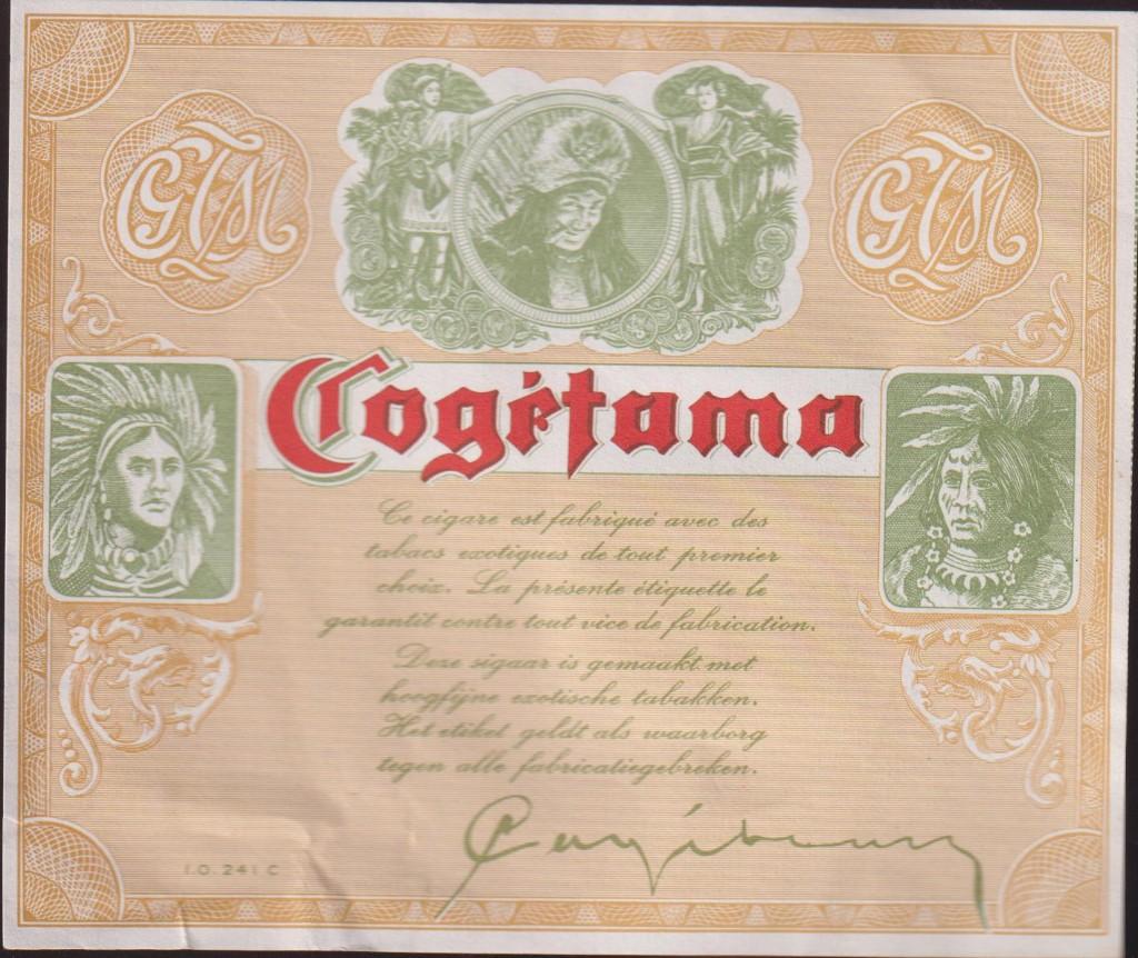 sigarenbanden - etiket - COGETAMA, Verzamelen, Ophalen of Verzenden, Zo goed als nieuw, Sigarenbandjes