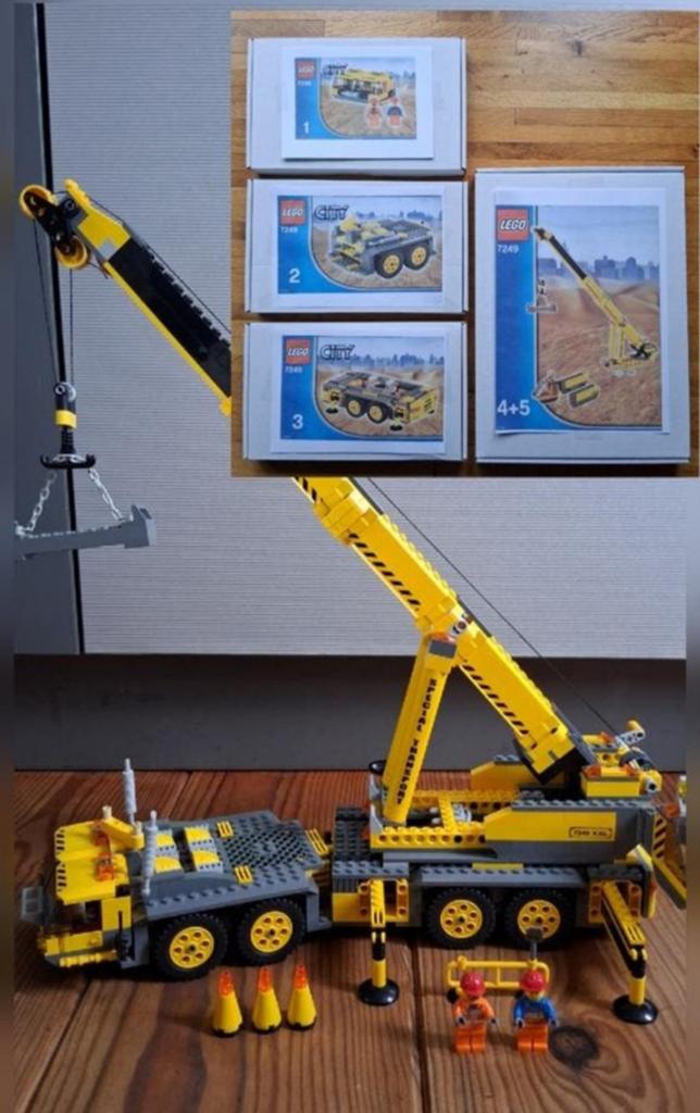 Lego city Mobiele kraan XXL 7249 Complete set met boekjes, Kinderen en Baby's, Speelgoed | Duplo en Lego, Ophalen of Verzenden