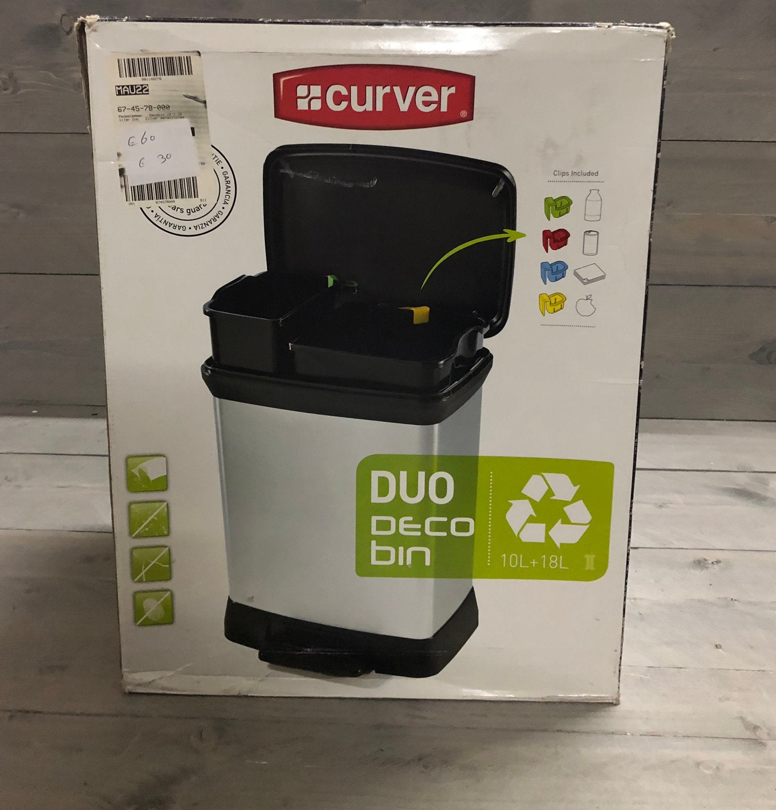 Curver Decobin Duo Prullenbak, Huis en Inrichting, Nieuw, Ophalen of Verzenden, Nvt, Nvt