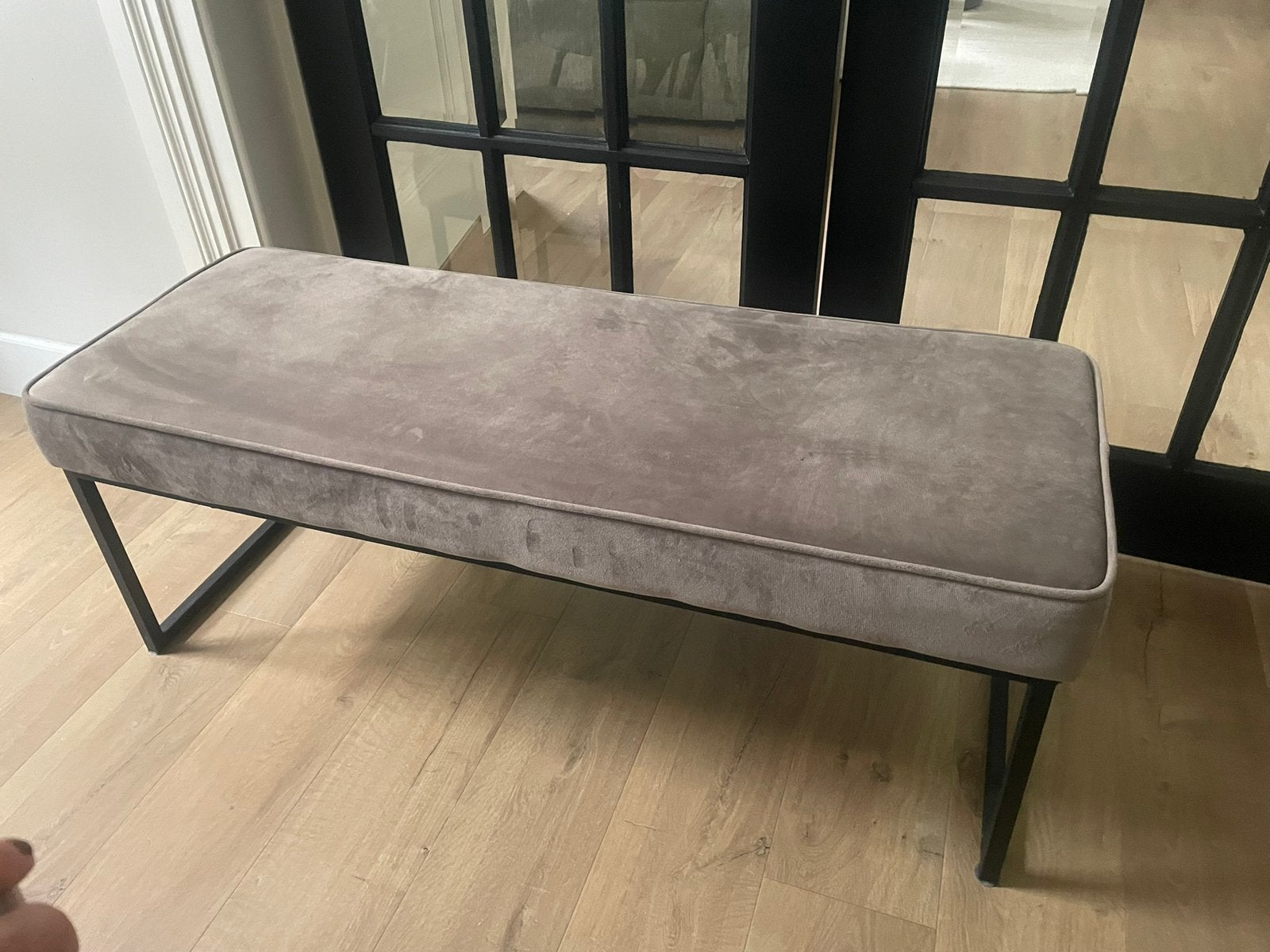 Bankje PIEN van Karwei ( nog helemaal tip top ), 100 tot 150 cm, Ophalen of Verzenden, Zo goed als nieuw, Metaal