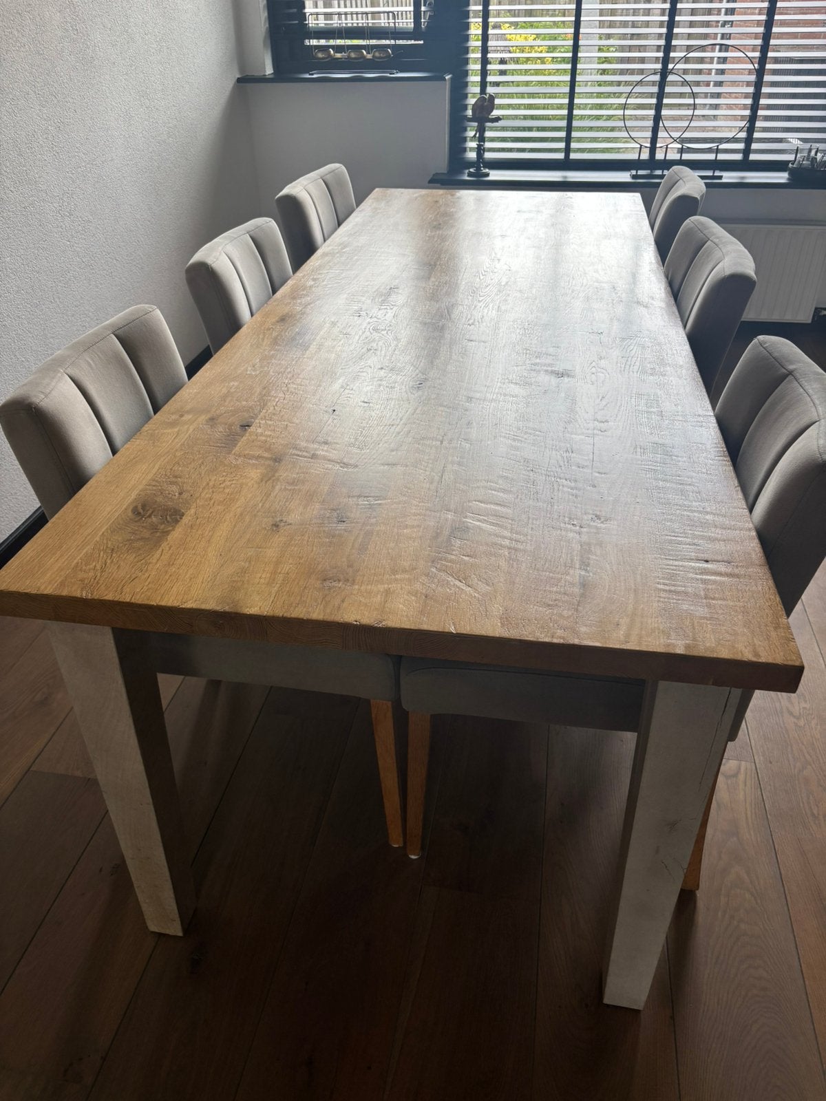 Eettafel 240 cm lang, Huis en Inrichting, Tafels | Eettafels, Ophalen, Gebruikt, 200 cm of meer, 50 tot 100 cm